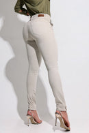 Calça Bege Feminina Modeladora Que Não Marca Empina Bumbum JEB94