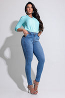 Calça Jeans Modeladora Alfaiataria Empina Bumbum JEB331