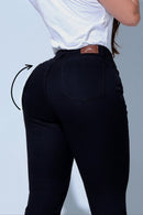 Calça Flare Modeladora Preta Que Não Desbota JEB109